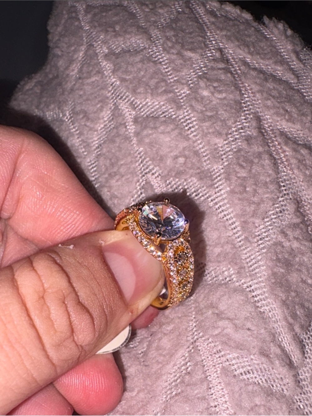 Vintage Cubic Zirconia Moissanite Ring